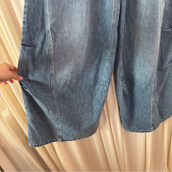 Free People Westward Demi Barrel Jeans We The Free Size 27 - Picture 5 of 5